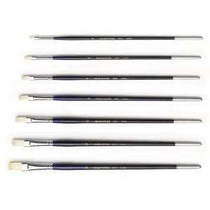 유화붓 830 7본조 세트 천연모 2 4 6 8 10 12 14호아크릴 948 물감 세필 서예 유화 수채화