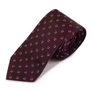 투톤 간치니 자카드 넥타이 35-1281-05 BORDEAUX 784558