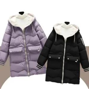 워너비 롱패딩 아우터 패딩 스타일리시 롱 겨울점퍼 패션점퍼 가죽점퍼 여성 패딩 겨울점퍼 롱 아우터