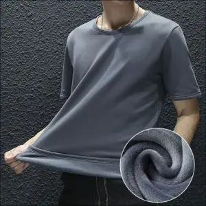 반팔 4컬러 티셔츠 겨울 남자 이너티 기모안감 데일리