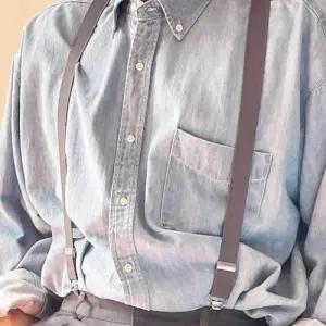 남성 여성 용 멜빵 서스펜더 컬러 회색 서스펜더 WECAA4A