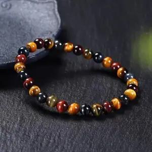 (사이즈 6mm)사이즈별 3색 호안석 타이거아이 염주 팔찌 선물박스