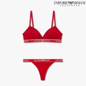 [롯데백화점]엠포리오아르마니 아이코닉 로고밴드 코튼 브라렛 티팬티세트(0825381546-10)