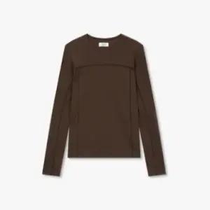 스티치 절개 롱슬리브 원피스(9105322120)-GB