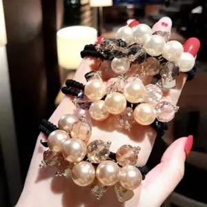 위드기프트 3개세트 크리스탈 진주헤어끈 포니테일 헤