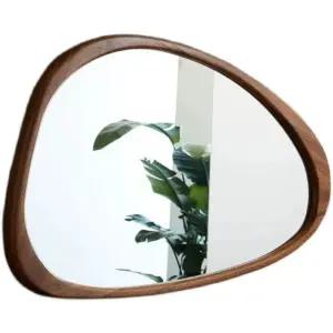 비정형 거울 어시메트리컬 월 미러 스몰 욕실우드거울 원목거울 65x80