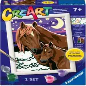 레이븐스버거 - 말의 미나이트 크리아트 페인트 바이 넘버 키트 7세 이상 를 위한 재미있고 쉬운 DIY 아트