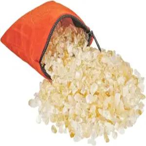 선익 내추럴 시트린 낙하 칩 스톤 치유 레이키를 위한 천상 차크라 크리스탈 베개 구 조각 피규어 포인트