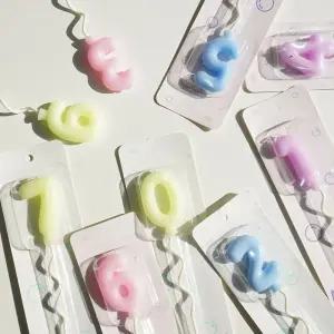 파스텔 벌룬 숫자 케이크 초 생일초 숫자초 케이크초 케이크장식