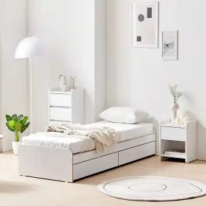 라라 무헤드 미니싱글침대 서랍형+10cm미니포켓 매트리스_MS