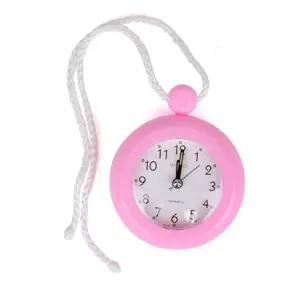 욕실 화장실 스탠드 걸이용 끈 방수시계 핑크 방수시계 욕실시계