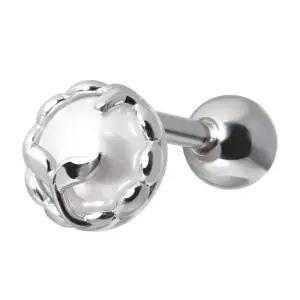 써지컬 스틸 진주 테일 고래꼬리 패션 피어싱 한쪽