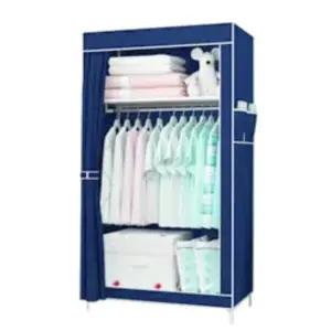 1인가구 틈새수납 스틸프레임 조립식 튼튼한 행거옷장/ 커튼형 비키니 긴옷걸이