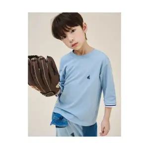 빈폴 키즈 BI5241U07Q 7부 피케 상하세트 스카이 블루 906380