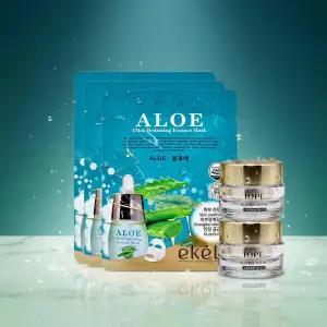 이켈 알로에 에센스 마스크 25ml x3매 구매시 아이오페 슈퍼바이탈크림리치 14ml x2개 증 정 26년4월까지
