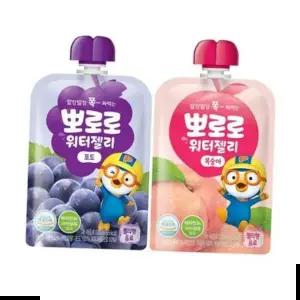 간식 뽀로로 워터젤리 포도 복숭아 각 총20개입 120ml 10개