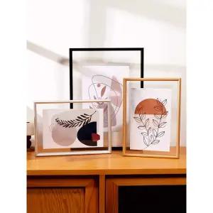 고급 양면 알루미늄 투명 사진 액자 프레임 모던 심플