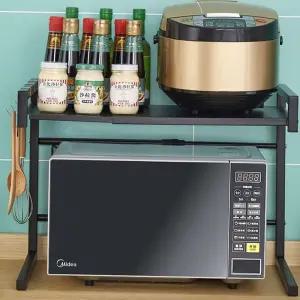 진열 렌지대 전자레인지 수납 길이조절 공간활용 수납장 전자렌지 2단 정리 선반