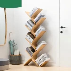 지그재그 북트리 북타워 3단 선반 스탠딩 우드 책꽂이