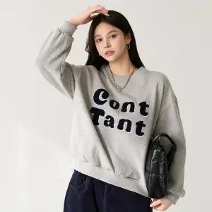 [피핀] 콘티 입체 레터링 기모 맨투맨 #112790