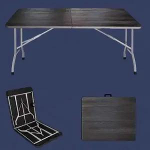 그레이 다크 접이식 테이블 181cmx74cmx74cm 사각 (WFHJL8F)