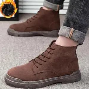 [라일리] Rly 남성 스웨이드 털워커 트레이킹화 기모안감 겨울신