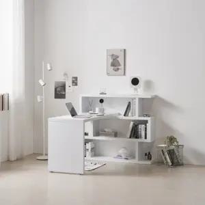 제이가구 브란스모듈 1400 책상 3단 책장 세트