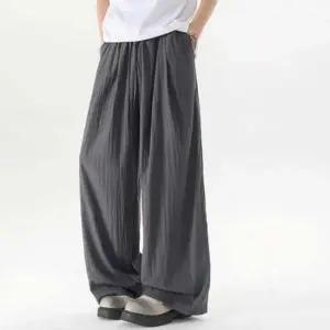 여자와이드팬츠 여름철 휴양지 데일리룩 남성 린넨 밴딩 통바지