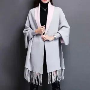 간절기 가디건 숄 여자 간절기 가오리 망토