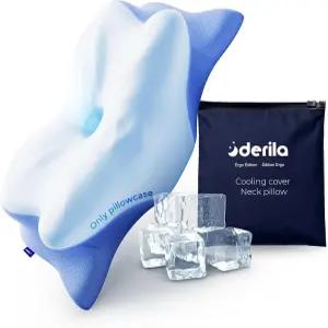 수면 베개 커버용 데릴라 에르고 커버 경추 목 등 측면 침목용 컨투어 메모리 폼 베개(베개 케이스 - 21.25