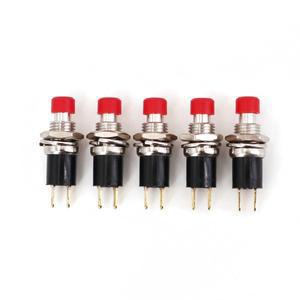 5Pcs PB05A 7mm ON-OFF 2Pin 래칭 자동 잠금 SPST 평상시 열림 미니 소형 푸시 버튼 스위치