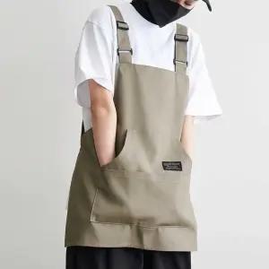 숏앞치마 식당 카페 서점 미용실 카키 바리스타 방수 허리