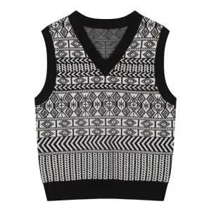 베스띠벨리 세이브존01 패턴브이넥니트조끼  BJVCX2967