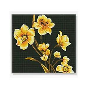 DIY 064EBS06 보석십자수 정물시리즈 황금란꽃 40X50