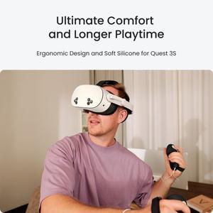 Meta Quest 3S와 호환되는 KIWI 디자인 F4 실리콘 페이셜 커버