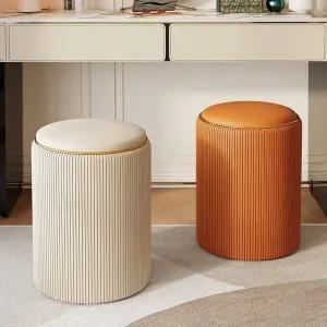 화장대 스툴 인테리어 보조의자 화이트 수납 메이크업 원형