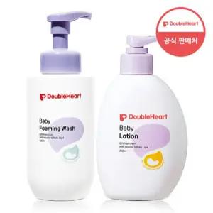 더블하트 베이비 포밍워시 500ml+베이비 로션  250ml