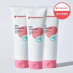 더블하트 베이비 크리미오일 소프트파우더리향 250ml 3개