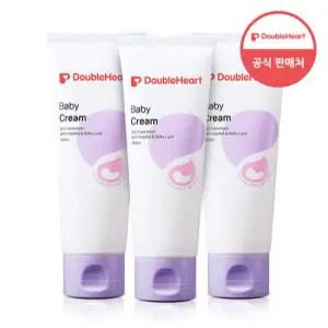 더블하트 생애 첫 보습 무향 베이비크림 100ml 3개