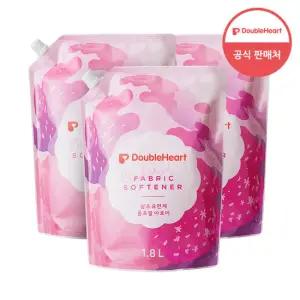 더블하트 유아 섬유유연제 플로럴아로마 1.8L(리필) x3개