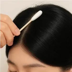 큰 머리 면봉 대왕 국산 큰 왕 둥근 고급 순면 면봉 40p