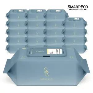 스마트에코 고평량 써밋75g 스카이 77매 20팩 캡형 엠보 아기물티슈