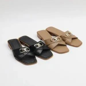 여성 캐주얼 가죽 슬리퍼 뮬 119195