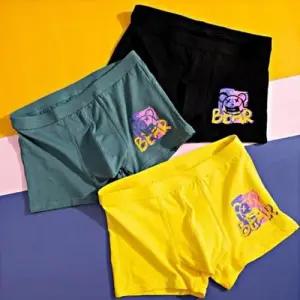 칼라풀 프린팅 포인트 신축성 좋은 면소재 남자 팬티 WF4AB7C