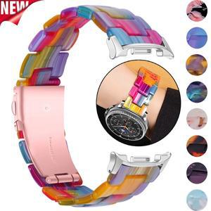 갤럭시 워치 8/8 클래식 46mm용 고급 레진 스트랩, 울트라 2025/7 투명 링크 밴드