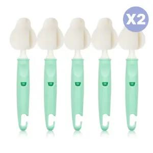 리에또 신생아 젖병솔 출산 준비물 스프링그린 5PX2개