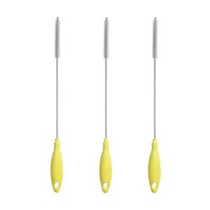 리에또 유아 젖꼭지 젖병솔 빨대 세척솔 옐로우 3P