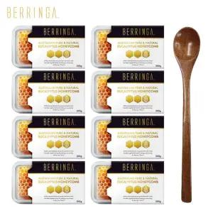베링가 오스트레일리언 퓨어내츄럴 유칼립투스 허니콤 벌집꿀 8개+스푼 1개