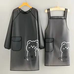 글로아픽 11번가 앞치마 긴소매 긴팔 빅사이즈 작업복 미용실 찍찍이 김장