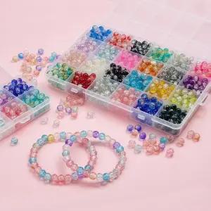 비즈아트 영롱한 컬러 24칸 크리스탈 크렉 세트공예 목걸이재료 고급 팔찌만들기 DIY